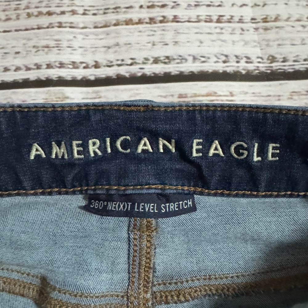 American Eagle Jeans‎ Next Level Stretch Jegging Distressed High Rise Women's 4 - Picture 6 of 16